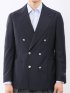 マルゾット ウール レギュラーフィット ダブル ブレザー 紺