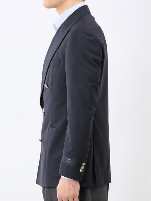 マルゾット ウール レギュラーフィット ダブル ブレザー 紺