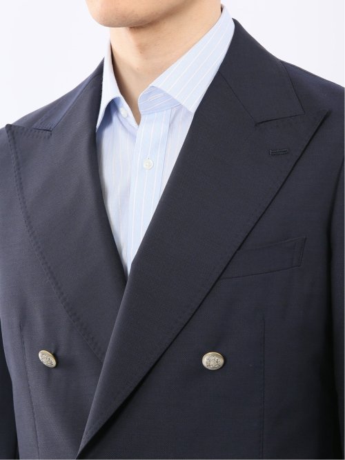 マルゾット ウール レギュラーフィット ダブル ブレザー 紺