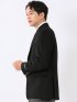 ジャケット メンズ ビジネス ウール カシミヤ シングル ブレザー 黒 2ボタン ストレッチ裏地 袖裏キュプラ