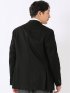 ジャケット メンズ ビジネス ウール カシミヤ シングル ブレザー 黒 2ボタン ストレッチ裏地 袖裏キュプラ
