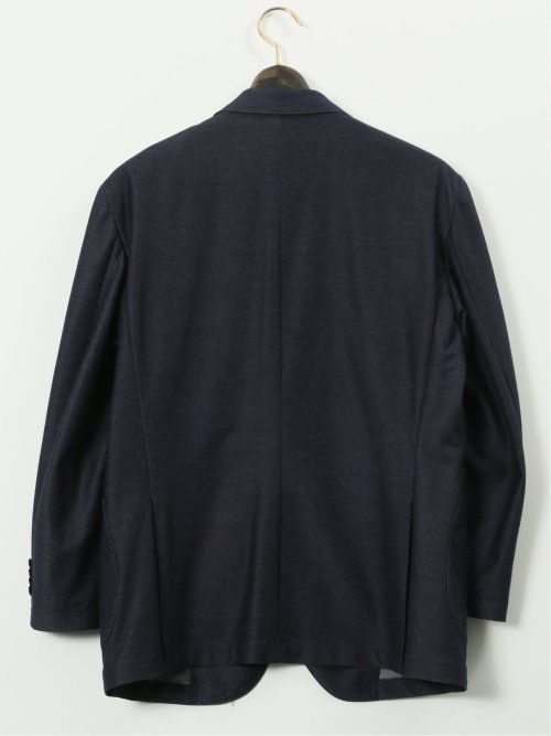 【大きいサイズ】グランバック/GRAND-BACK ストレッチジャージ デニム調 2ボタンジャケット(セットアップ可能)