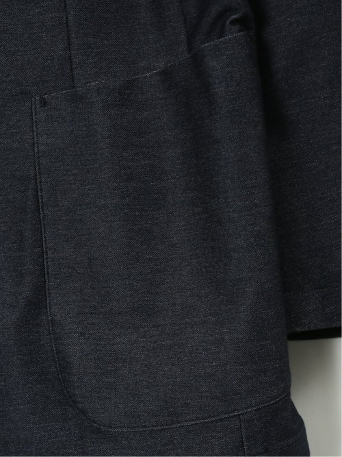 【大きいサイズ】グランバック/GRAND-BACK ストレッチジャージ デニム調 2ボタンジャケット(セットアップ可能)