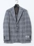 フォルテックス ウール混 レギュラーフィット 2ボタンジャケット グレンチェック青