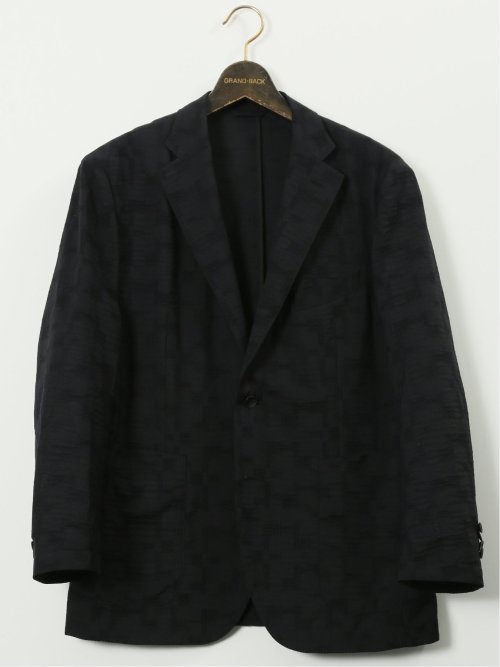 【大きいサイズ】グランバック/GRAND-BACK マルゾット ウール混 小柄 2ボタンジャケット