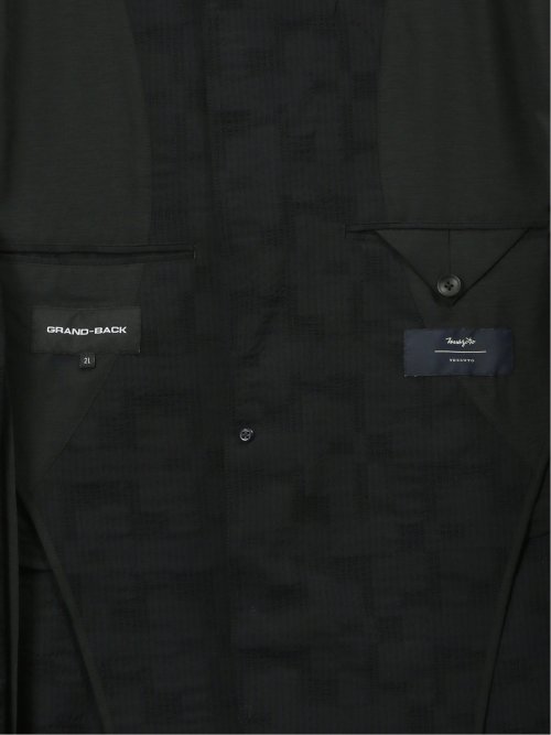 【大きいサイズ】グランバック/GRAND-BACK マルゾット ウール混 小柄 2ボタンジャケット