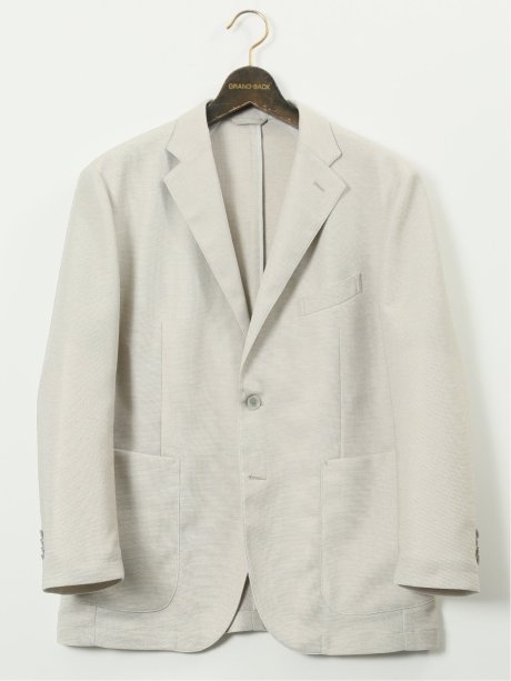 【大きいサイズ】グランバック/GRAND-BACK ストレッチウォッシャブル からみ織り 2ボタンジャケット