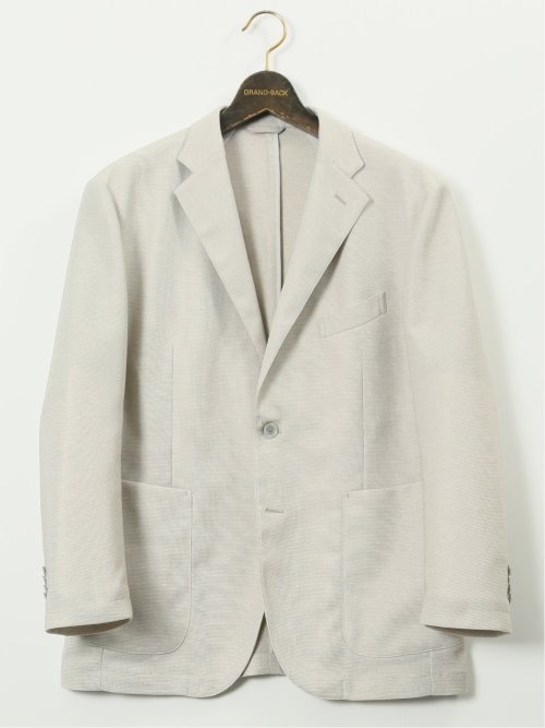 【大きいサイズ】グランバック/GRAND-BACK ストレッチウォッシャブル からみ織り 2ボタンジャケット