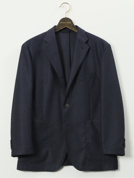【大きいサイズ】グランバック/GRAND-BACK ストレッチウォッシャブル からみ織り 2ボタンジャケット