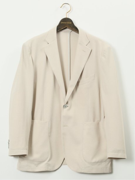 【大きいサイズ】グランバック/GRAND-BACK ストレッチウォッシャブル サーフニット 2ボタンジャケット