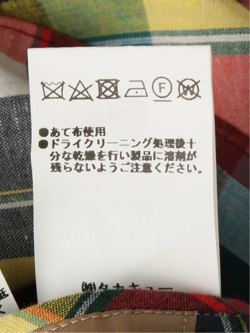 【大きいサイズ】グランバック/GRAND-BACK 綿麻マドラスチェック 2ボタンジャケット