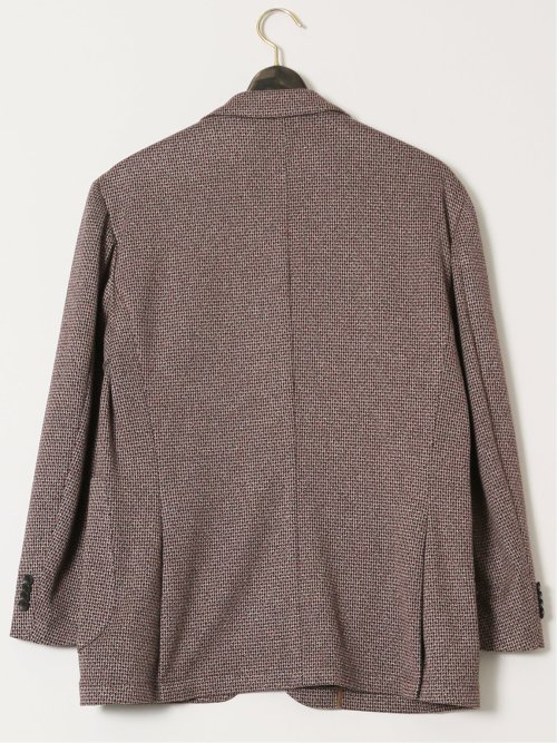 【大きいサイズ】グランバック/GRAND-BACK イタリア生地 千鳥格子柄 2ボタンジャケット