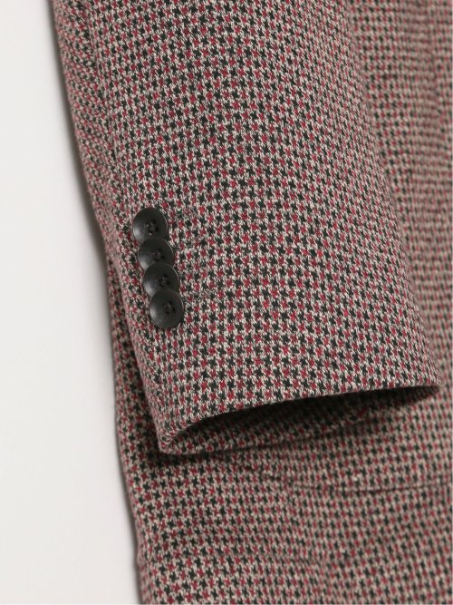 【大きいサイズ】グランバック/GRAND-BACK イタリア生地 千鳥格子柄 2ボタンジャケット