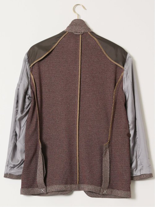 【大きいサイズ】グランバック/GRAND-BACK イタリア生地 千鳥格子柄 2ボタンジャケット