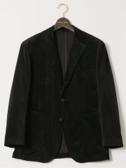 【大きいサイズ】グランバック/GRAND-BACK 光沢ストレッチ ポリコール 2ボタンジャケット