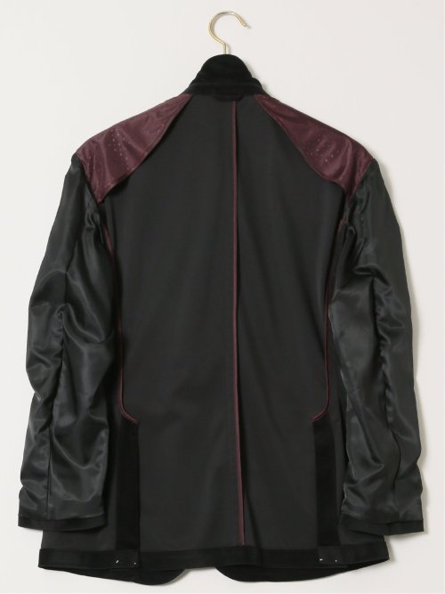 【大きいサイズ】グランバック/GRAND-BACK 光沢ストレッチ ポリコール 2ボタンジャケット