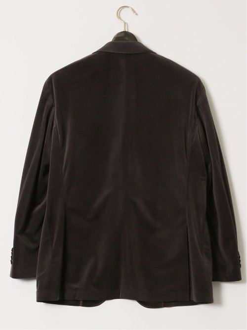 【大きいサイズ】グランバック/GRAND-BACK 光沢ストレッチ ポリコール 2ボタンジャケット
