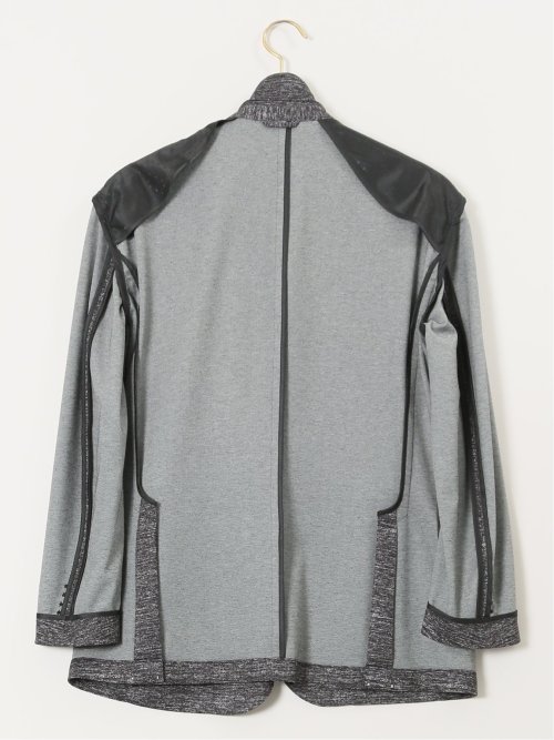 【大きいサイズ】グランバック/GRAND-BACK ストレッチジャージ プリント 2ボタンジャケット(セットアップ可能)