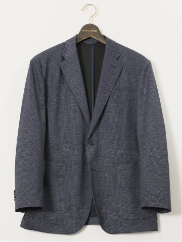 【大きいサイズ】グランバック/GRAND-BACK ストレッチジャージ プリント 2ボタンジャケット(セットアップ可能)