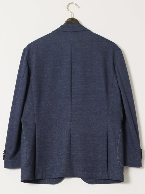 【大きいサイズ】グランバック/GRAND-BACK ストレッチジャージ インディゴ 2ボタンジャケット(セットアップ可能)