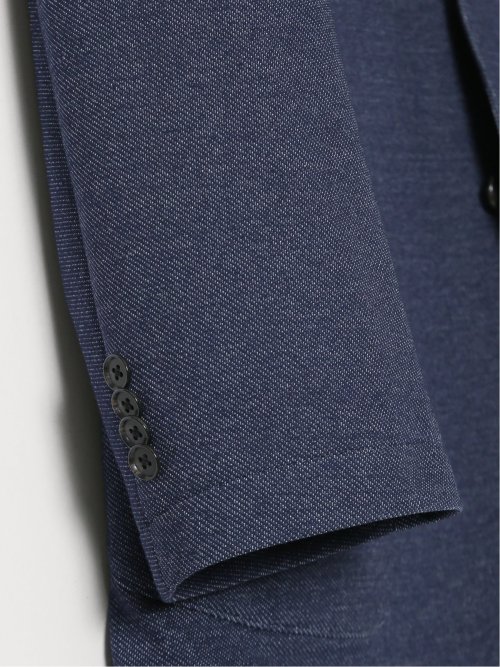 【大きいサイズ】グランバック/GRAND-BACK ストレッチジャージ インディゴ 2ボタンジャケット(セットアップ可能)