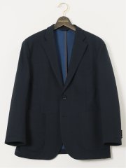 【大きいサイズ】グランバック/GRAND-BACK ストレッチジャージ インディゴ 2ボタンジャケット(セットアップ可能)