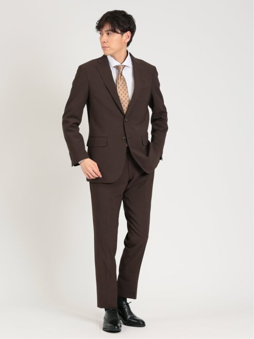 ウールライク ストレッチ スリムフィット 2ボタンジャケット(セットアップ可能)