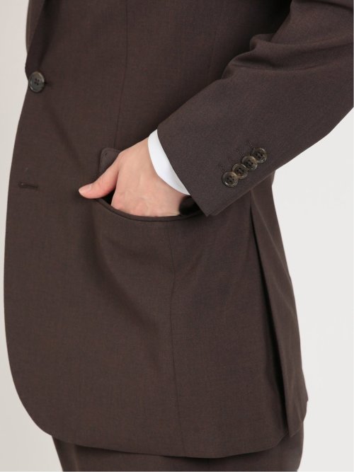 ウールライク ストレッチ スリムフィット 2ボタンジャケット(セットアップ可能)