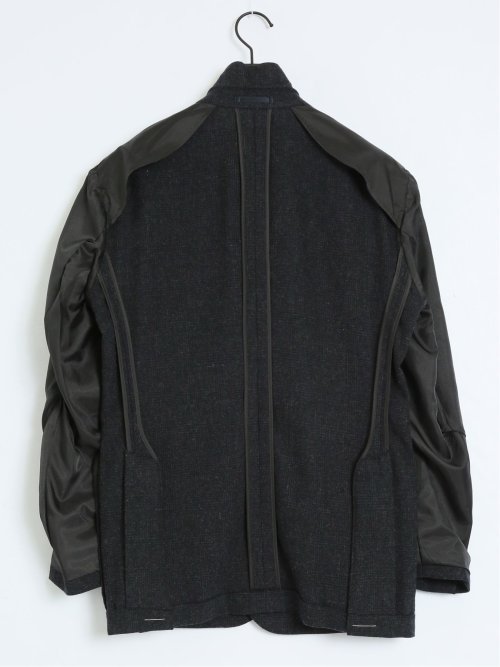 尾州ウール混 スリムフィット 2ボタンジャケット グレンチェック