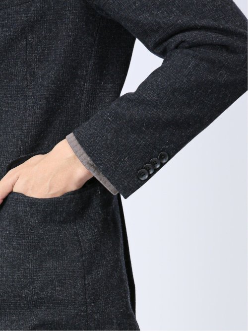 尾州ウール混 スリムフィット 2ボタンジャケット グレンチェック