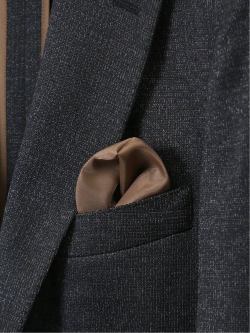 テックツイード レギュラーフィット 2ボタンジャケット チェック紺