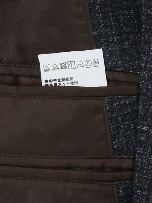 プリントポンチジャージ レギュラーフィット 2ボタンジャケット グレー(セットアップ可能)