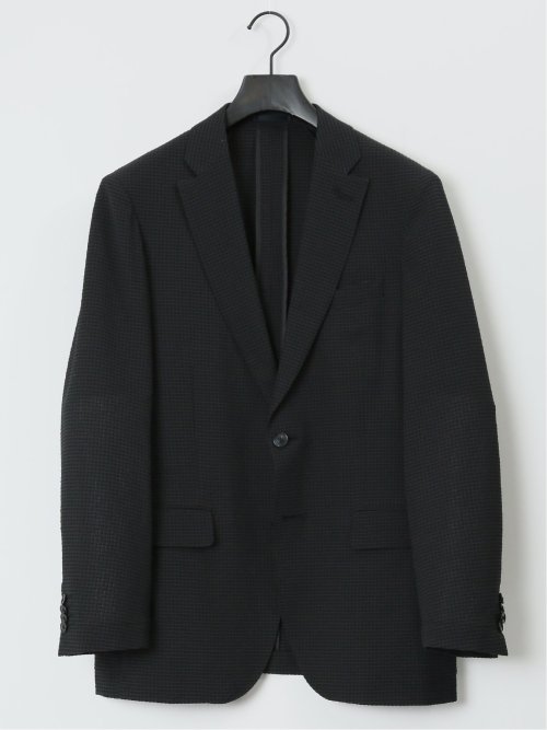 ドットエア レギュラーフィット 2ボタンジャケット 黒(セットアップ可能)