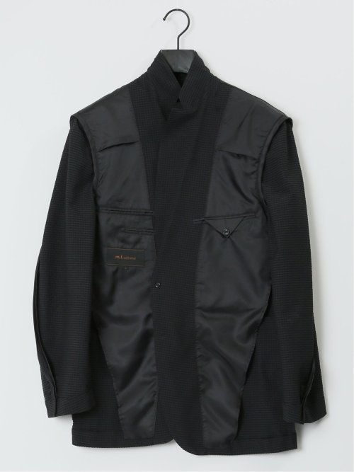 ドットエア レギュラーフィット 2ボタンジャケット 黒(セットアップ可能)