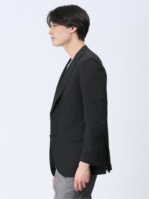 ドットエア レギュラーフィット 2ボタンジャケット 黒(セットアップ可能)