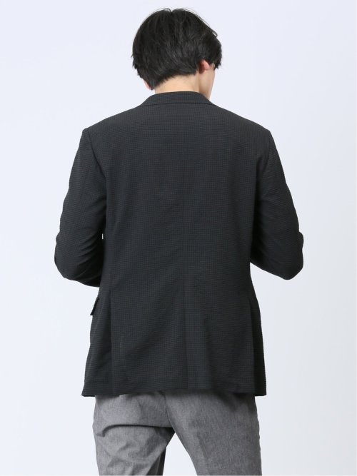 ドットエア レギュラーフィット 2ボタンジャケット 黒(セットアップ可能)