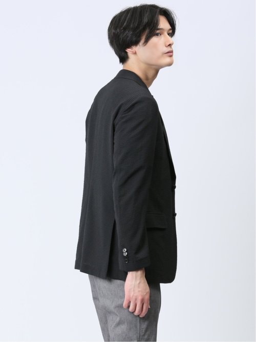 ドットエア レギュラーフィット 2ボタンジャケット 黒(セットアップ可能)