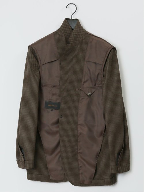 ドットエア レギュラーフィット 2ボタンジャケット 茶(セットアップ可能)