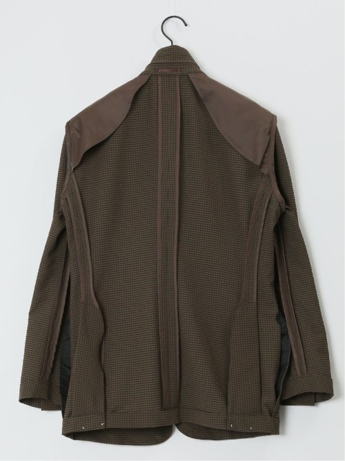 ドットエア レギュラーフィット 2ボタンジャケット 茶(セットアップ可能)