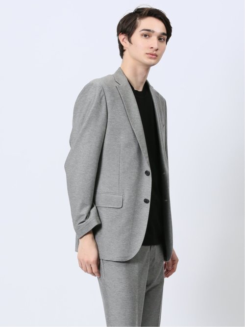 ストレッチ レギュラーフィット 2ボタンジャケット カルゼ(セットアップ可能)