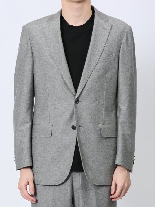 ストレッチ レギュラーフィット 2ボタンジャケット カルゼ(セットアップ可能)