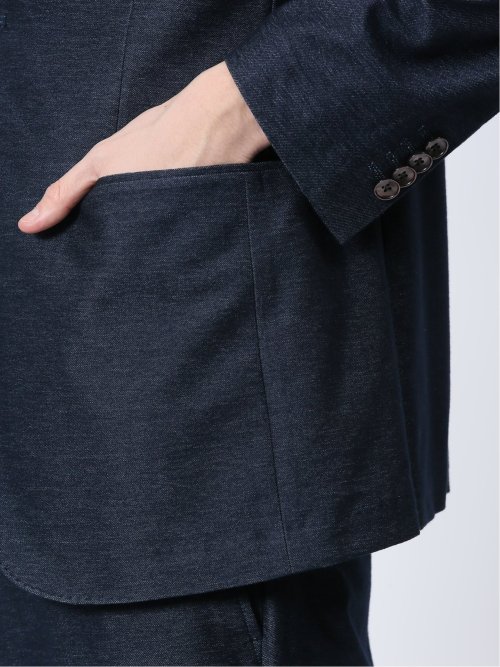 ストレッチ レギュラーフィット 2ボタンジャケット カルゼ(セットアップ可能)