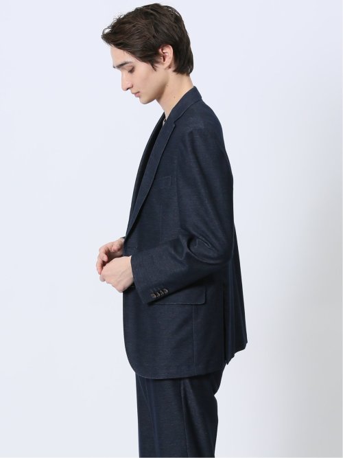 ストレッチ レギュラーフィット 2ボタンジャケット カルゼ(セットアップ可能)
