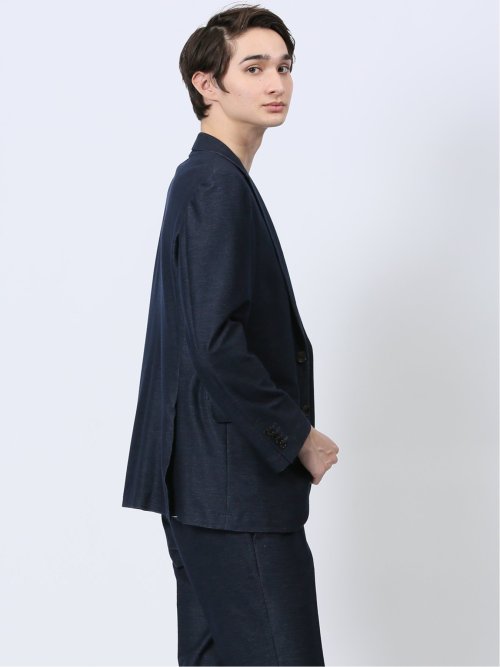 ストレッチ レギュラーフィット 2ボタンジャケット カルゼ(セットアップ可能)