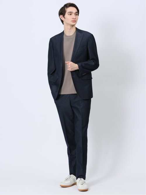 ストレッチ レギュラーフィット 2ボタンジャケット カルゼ(セットアップ可能)
