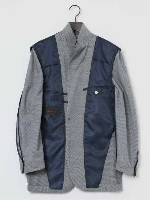 Super100'S ウール混 レギュラーフィット 2ボタンジャケット グレー