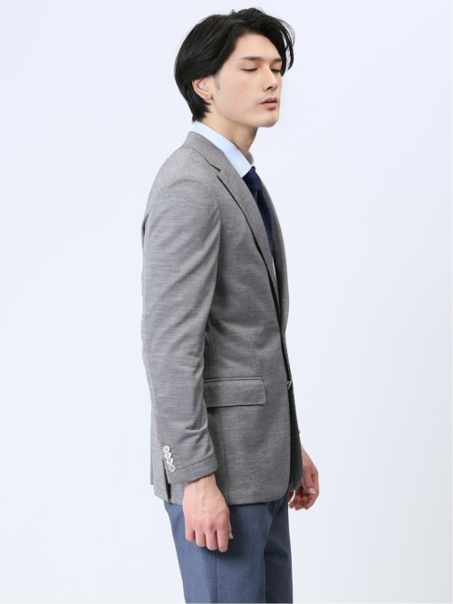 Super100'S ウール混 レギュラーフィット 2ボタンジャケット グレー