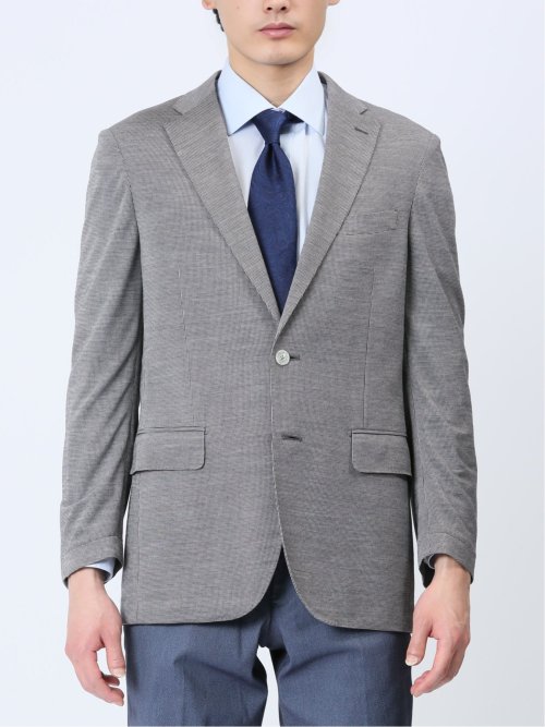 Super100'S ウール混 レギュラーフィット 2ボタンジャケット グレー