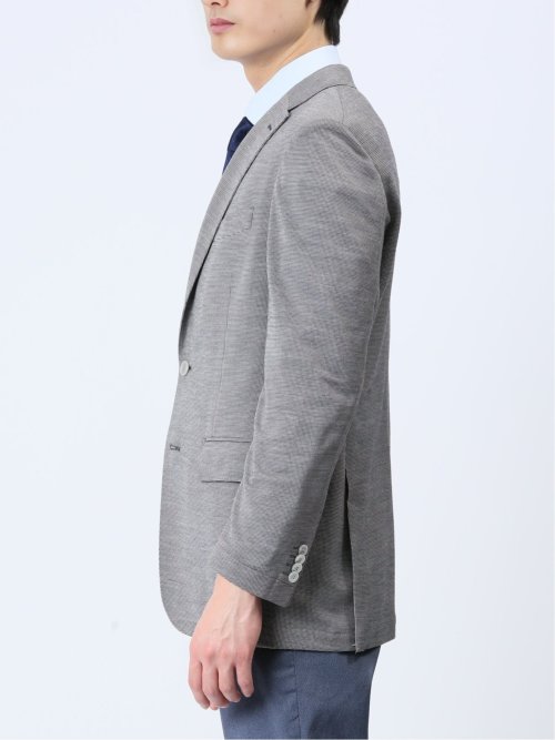 Super100'S ウール混 レギュラーフィット 2ボタンジャケット グレー