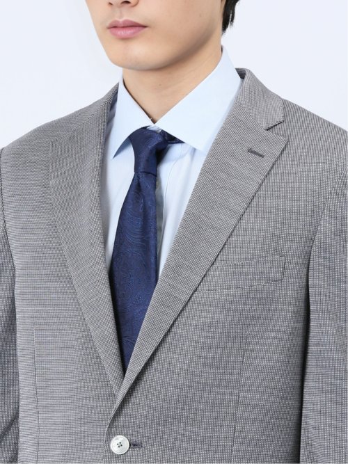 Super100'S ウール混 レギュラーフィット 2ボタンジャケット グレー